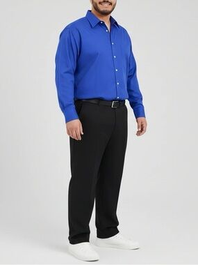 Van Heusen Men's Dress Shirt in Royal Blue- AA